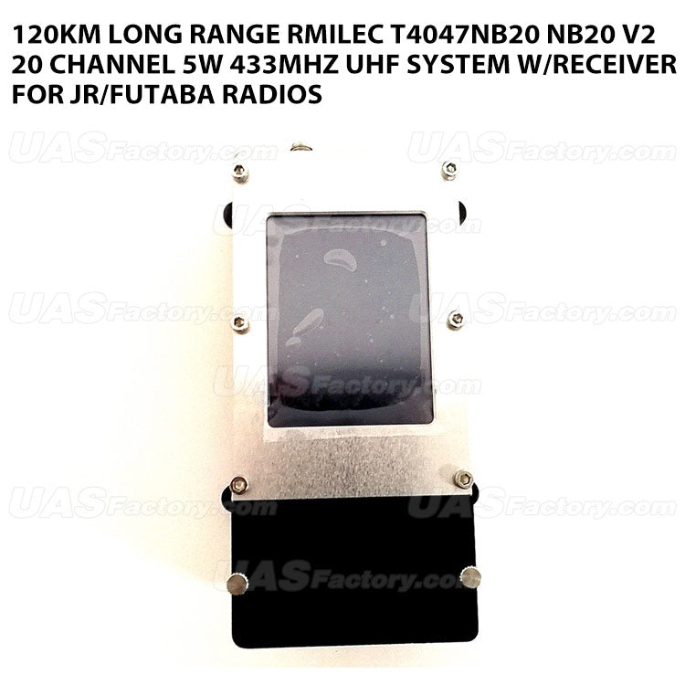 120KM Long Range RMILEC T4047NB20 NB20 V2 20 Channel 5W 433Mhz UHF System w/Receiver for JR/Futaba Radios 120KM Long Range RMILEC T4047NB20 NB20 V2 20 Channel 5W 433Mhz UHF System w/Receiver for JR/Futaba Radios